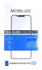 Mobilize Display Protective Film - 54516 Mobilize Glass Screen Protector - Black Frame - Motorola Moto E7 Plus-moto G9 Play
