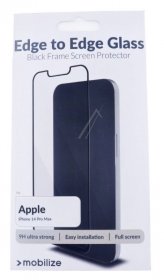 Mobilize Display Protective Film - 56307 Mobilize Glass Screen Protector - Black Frame - Apple Iphone 14 Pro Max