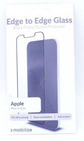 Mobilize Display Protective Film - 54261 Mobilize Glass Screen Protector - Black Frame - Apple Iphone 12-12 Pro