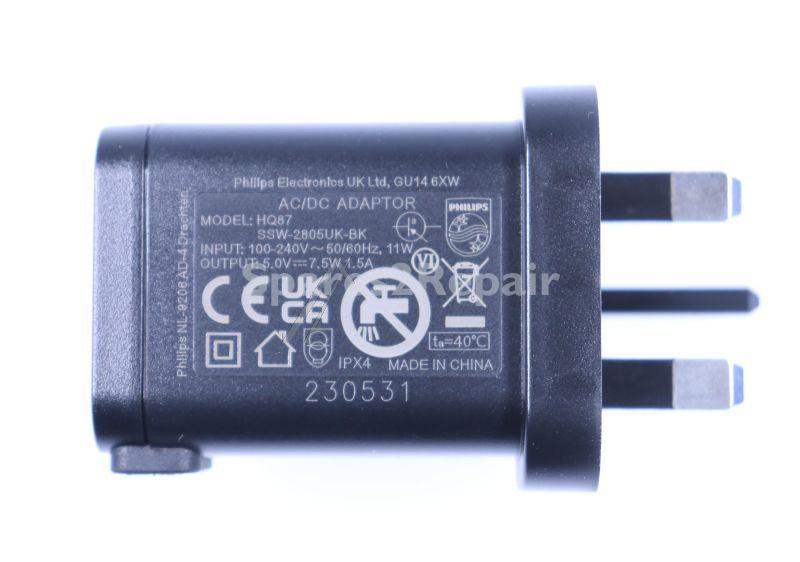 Philips Saeco Battery Charger/discharger - Hq87 Equals 7w5 5v Usb Uk 3p B