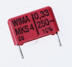 Wima Mks4 Pulse Capacitor - 0 33uf-250v Mks4f033304b00kssd Mks4-capacitor Rm=15mm -rohs-compliant-