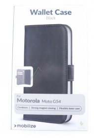 Mobilize Leather Bag Gsm - 29141 Mobilize Classic Gelly Wallet Book Case Motorola Moto G54 Black