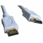 Compatible Hdmi Highspeed Ethernet Plug-plug - Hdmi Lead 1 4 White High Speed Ethernet 5m
