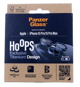 Panzerglass Display Protective Film - 1199 Panzerglass Hoops Camera Lens Protector Iphone 15 Pro | 15 Pro Max | Blue Titanium