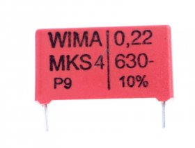 Wima Mks4 Pulse Capacitor - 0 22uf-630v Mks4j032205b00kssd Capacitor Rm: 5mm -rohs-