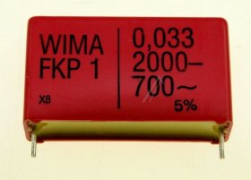 Wima Fkp1 Pulse Capacitor - 0 033uf-2000v Fkp1u023307c00kssd Fkp1 Pulse Capacitor Rm=37 5mm