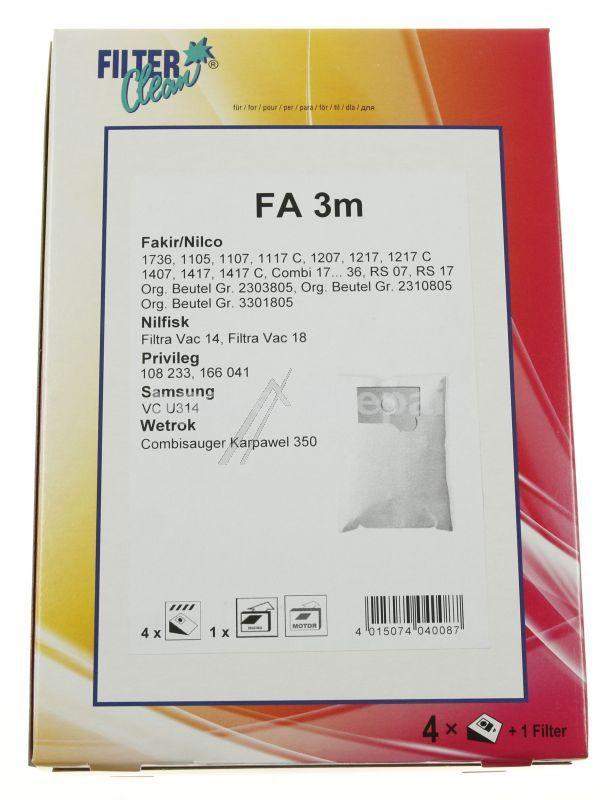 Filterclean Vacuum Cleaner Bags - Fa3m Vacuum Cleaner Bags