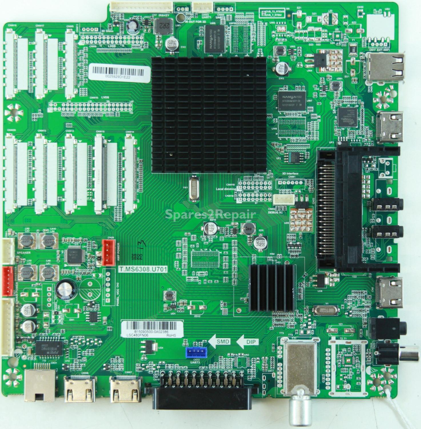 Bauhn B48-63UHDF - Main AV - B15093500 - T.MS6308.U701 - LSC480FN06