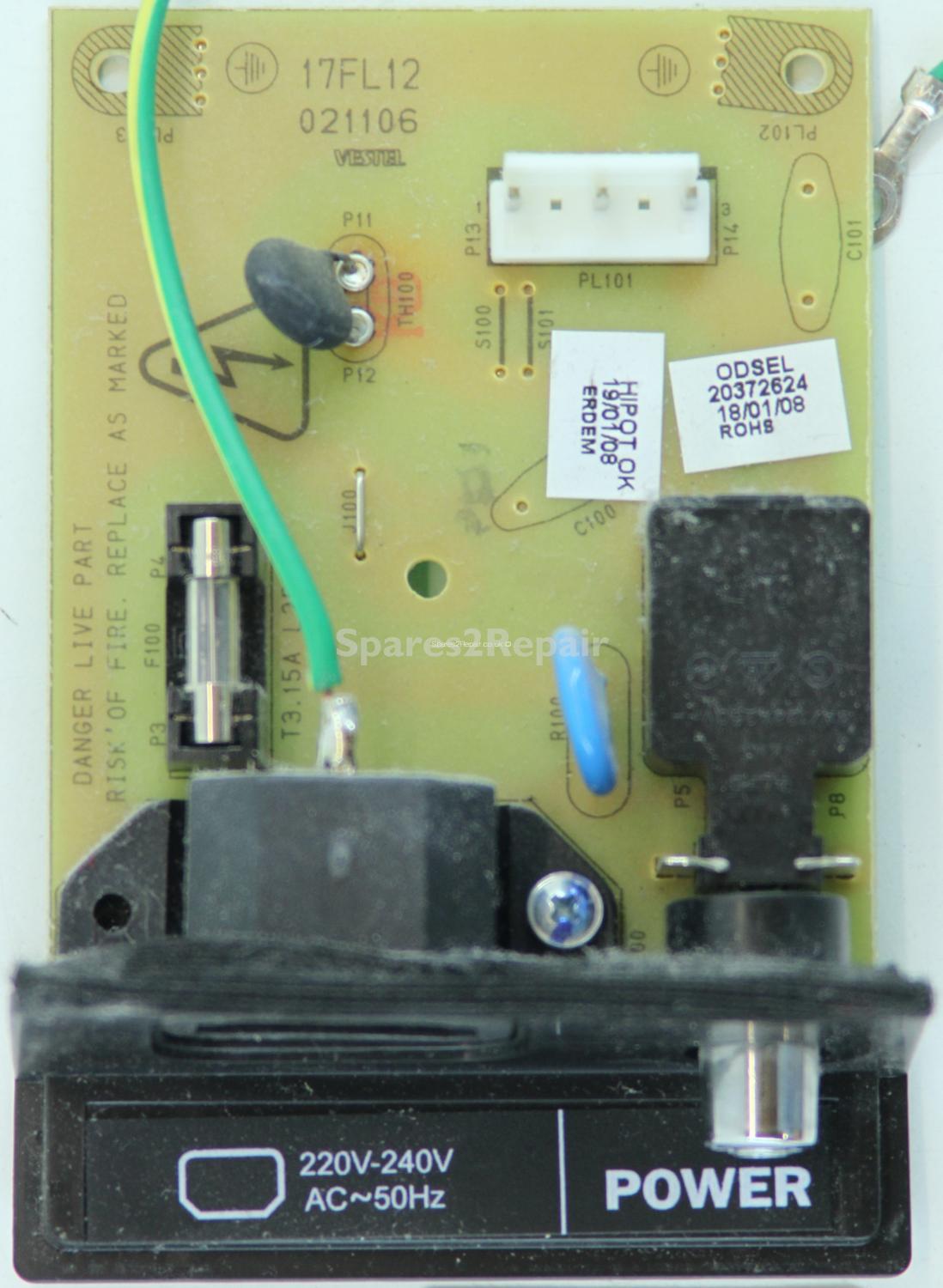 Hitachi L42VP01U - AC Socket - 17FL12 - 021106 - 20372624