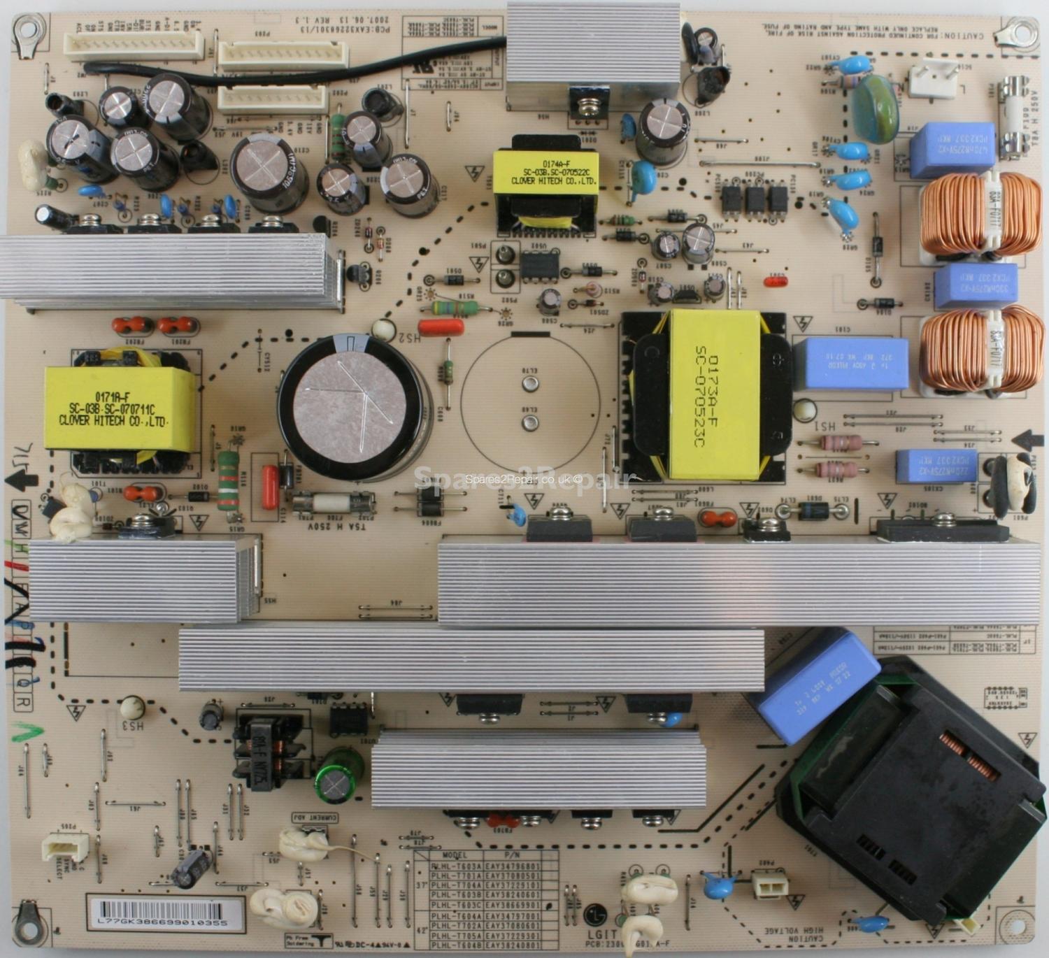 LG 37LC55-ZA - PSU - PLHL-T603C - EAY38669901 - 2300KEG010A-F - EAX32268301/13 - Rev 1.3
