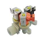 Compatible for AEG LAV50000, LAV70000, LAV70000, LAVW1000, LAVALOGIC1600; Zanussi ZWF1840 Series Solenoid Inlet Valve (3-Way, 90°)